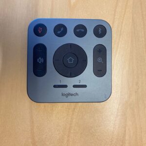 The remote for the camera, microphone and speakers.