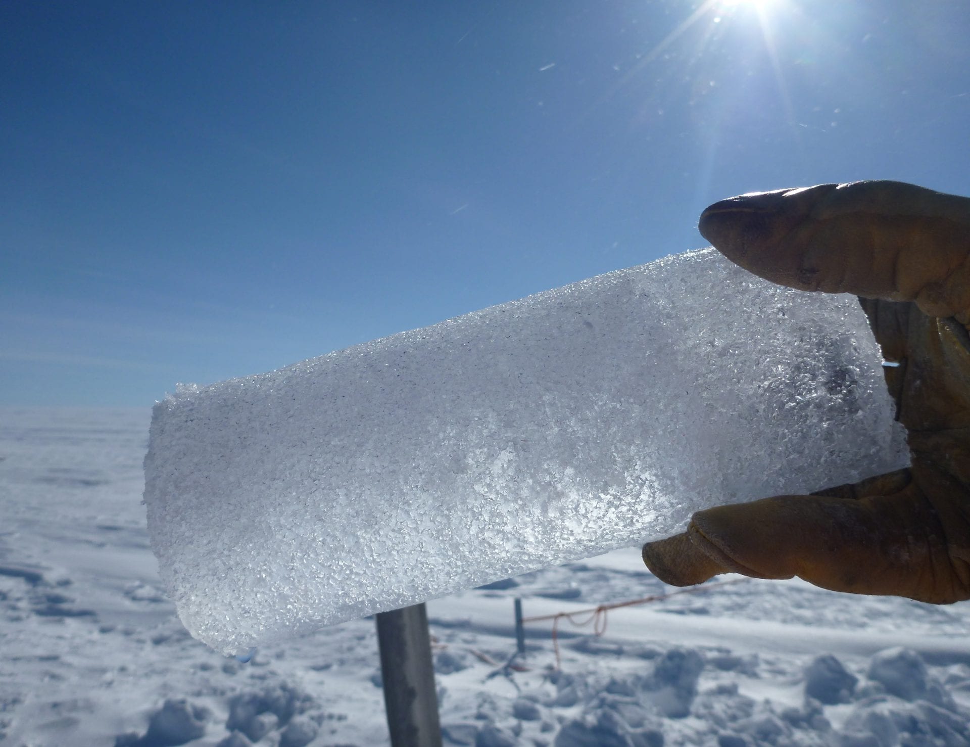 Antarctic Ice core. Photo: NASA