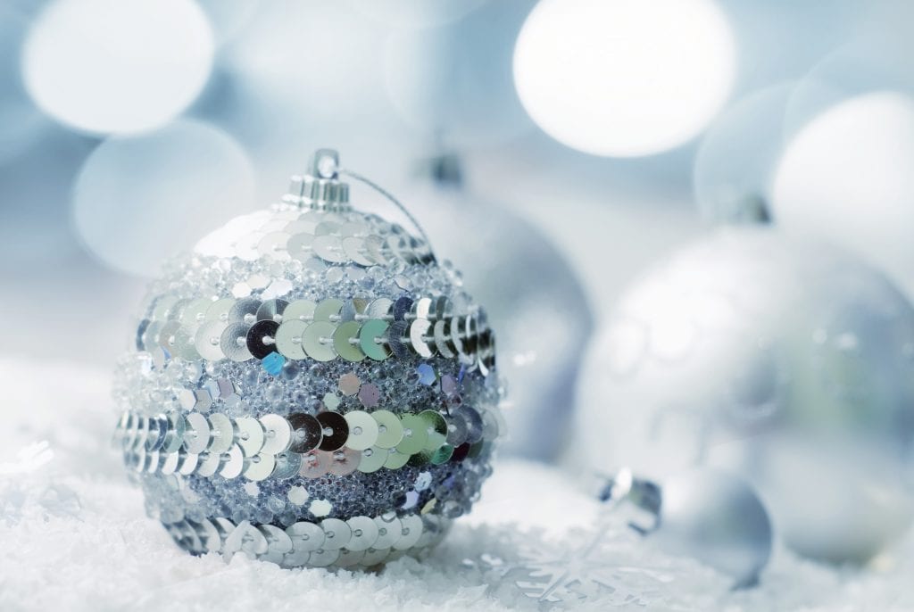 Cristmas decoration, Silver beautifful balls