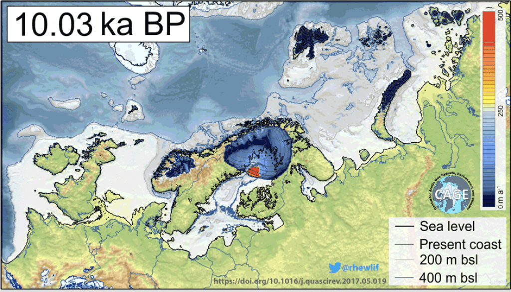 Europe before the complete deglaciation