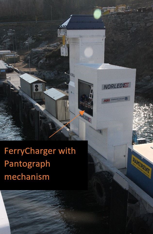 Alternative cable technology for shore connection charging