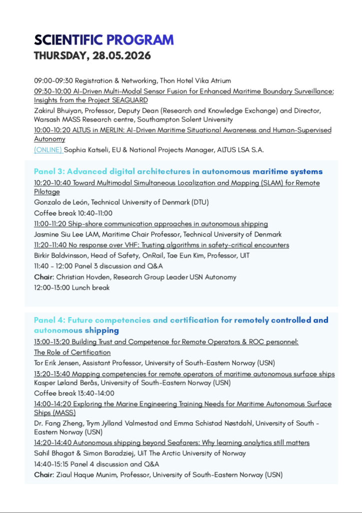European Autonomous Shipping Research Forum 2026 - Reframing education ...